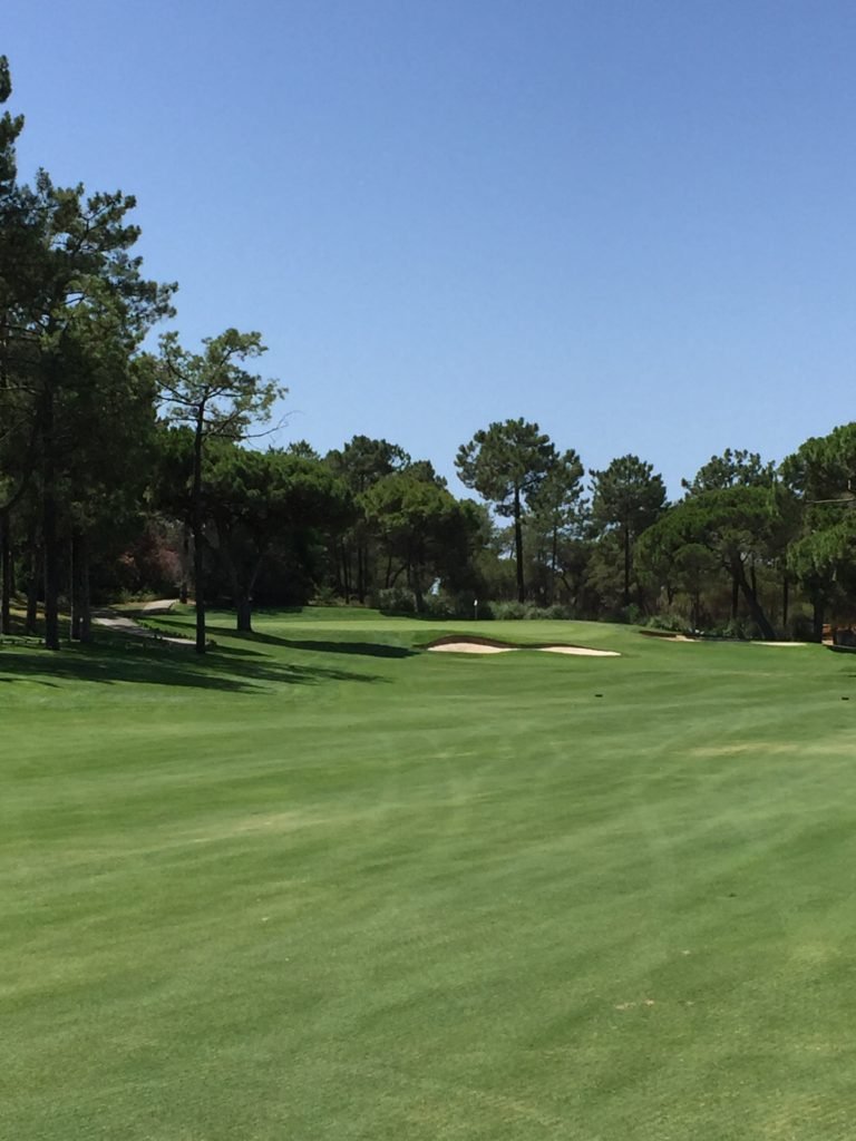Approach to the green on the par-five 5th hole on the South Course at Quinta