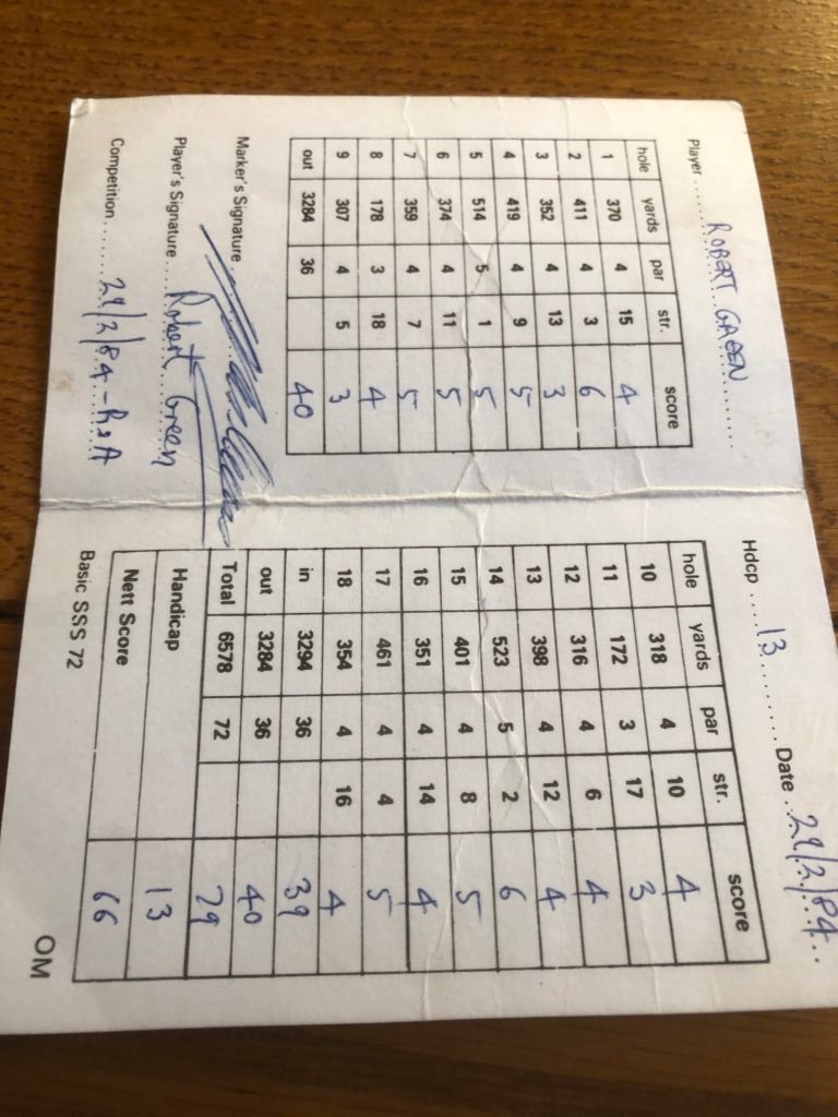 st andrews card